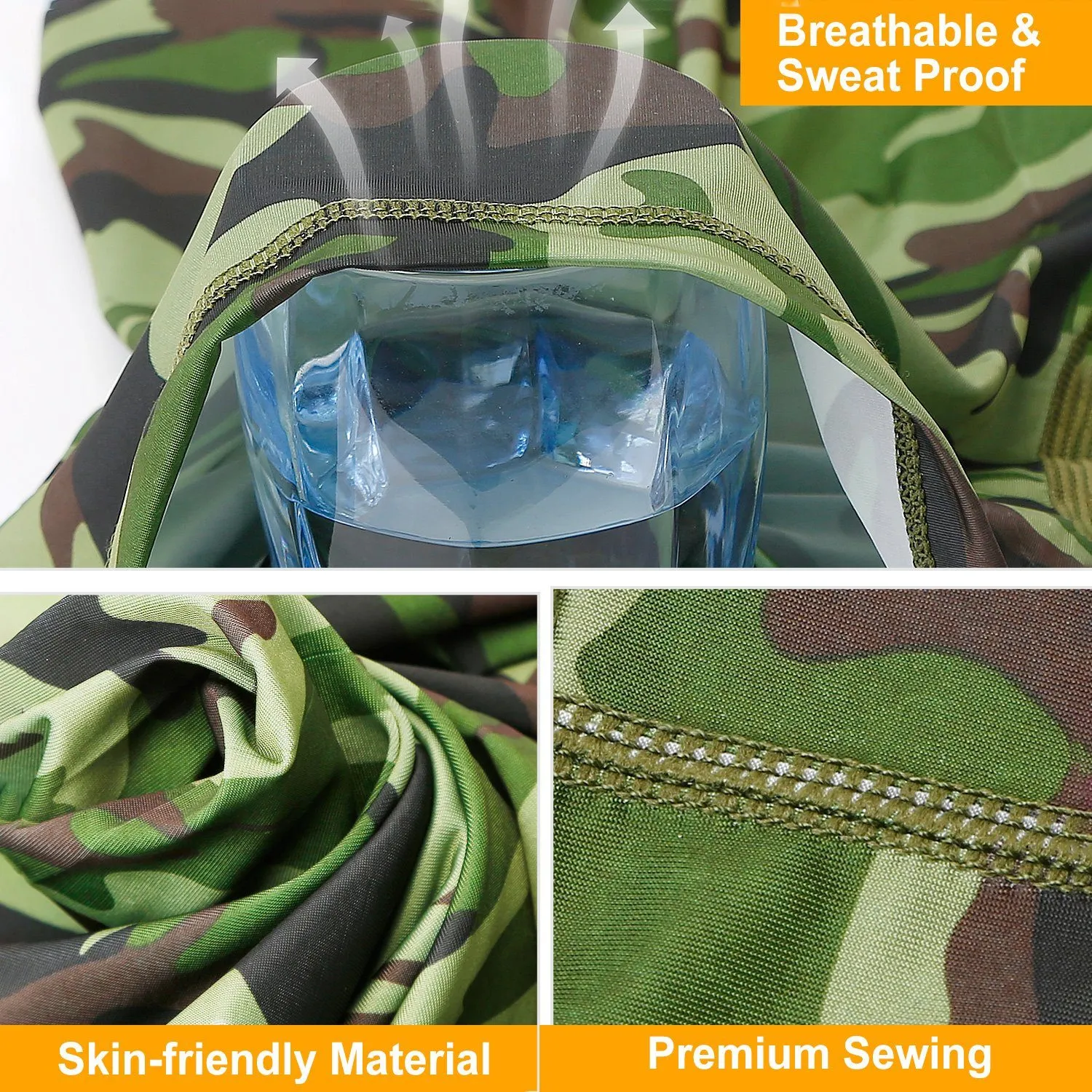 6-Pieces: Summer Neck Gaiter UV Sunscreen Protection Face Mask Scarf