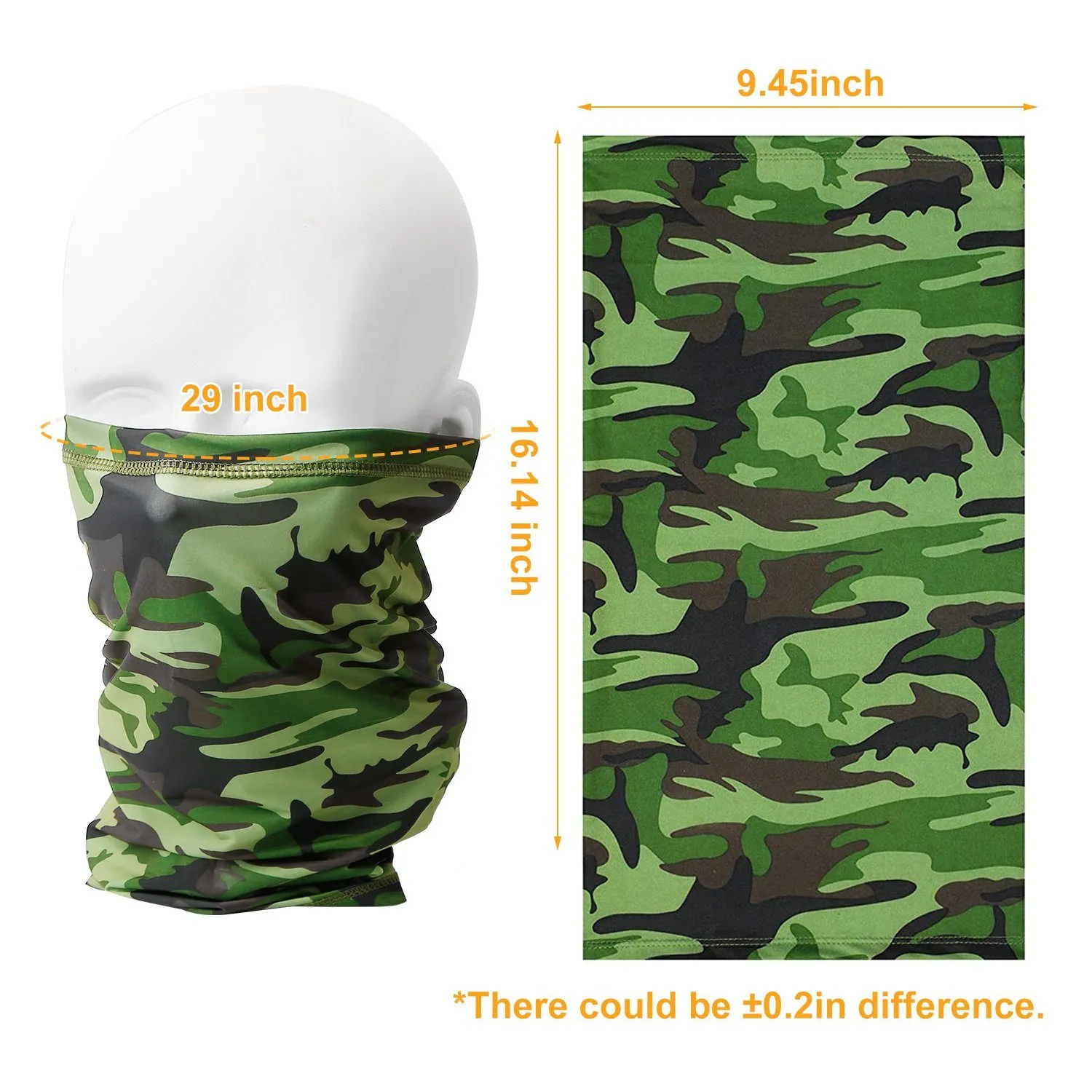 6-Pieces: Summer Neck Gaiter UV Sunscreen Protection Face Mask Scarf