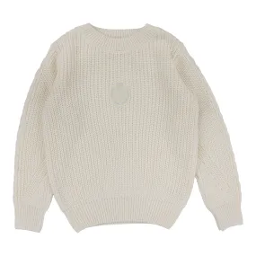 ANALOGIE CREAM CHUNKY KNIT CREST SWEATER