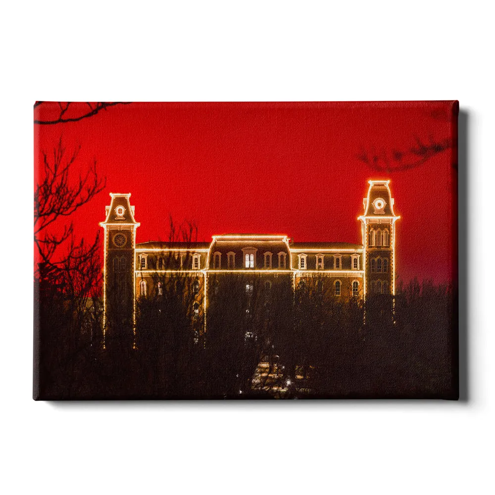 Arkansas Razorbacks - Red Christmas Old Main