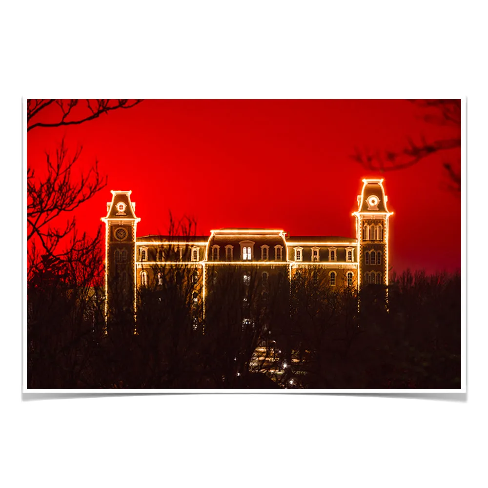 Arkansas Razorbacks - Red Christmas Old Main