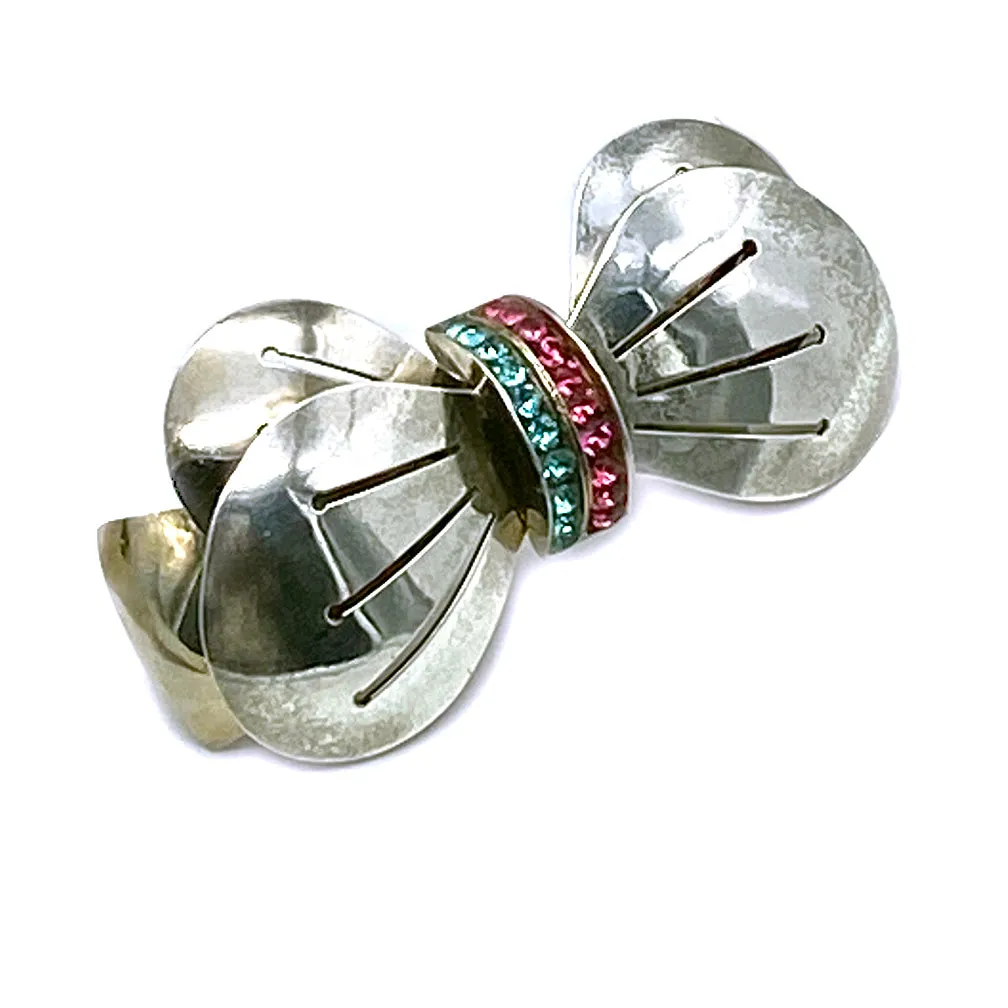 Art Deco Style Sterling Bow Brooch