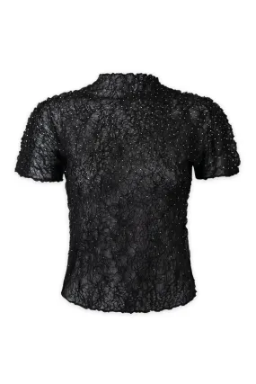 Astra Crystal Chiffon Crunch Texture Top