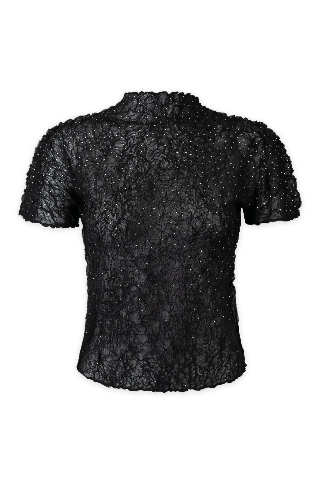 Astra Crystal Chiffon Crunch Texture Top