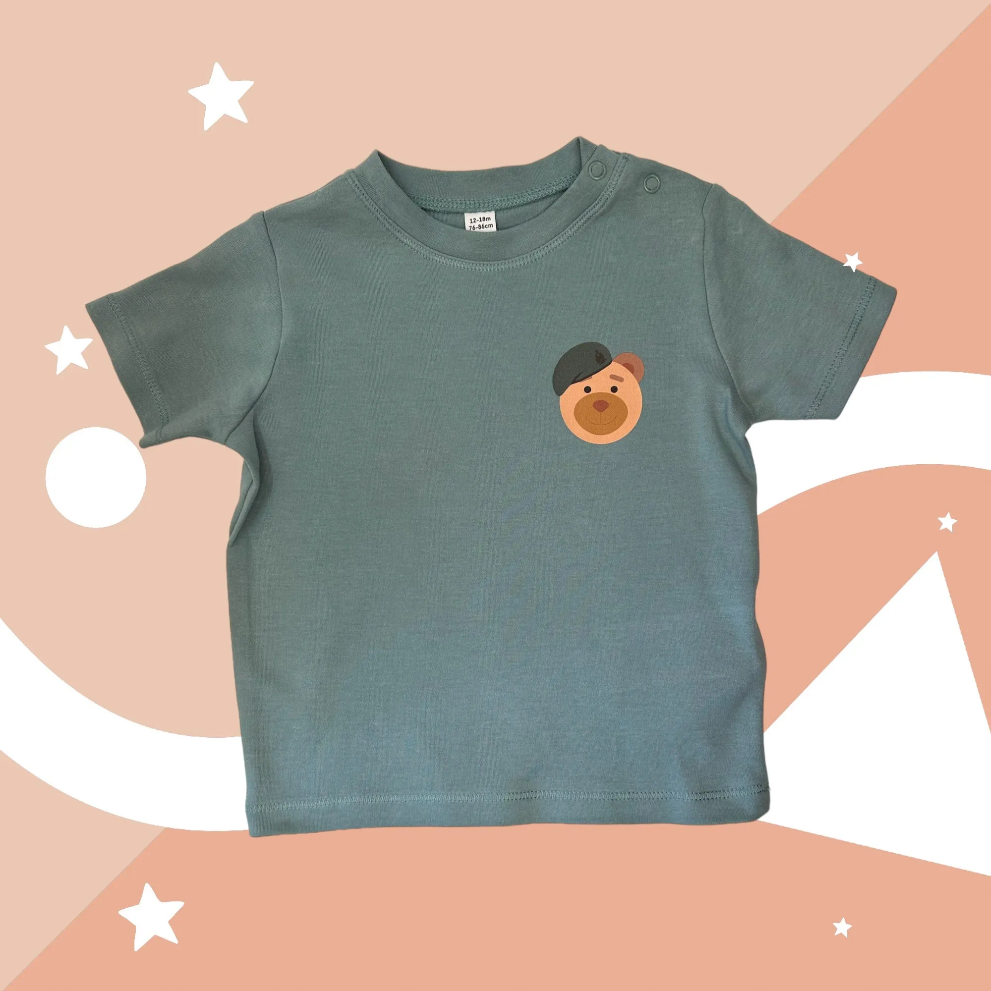 Baby & Toddler Booty Bear Mini Marine T-shirt - Sage Green