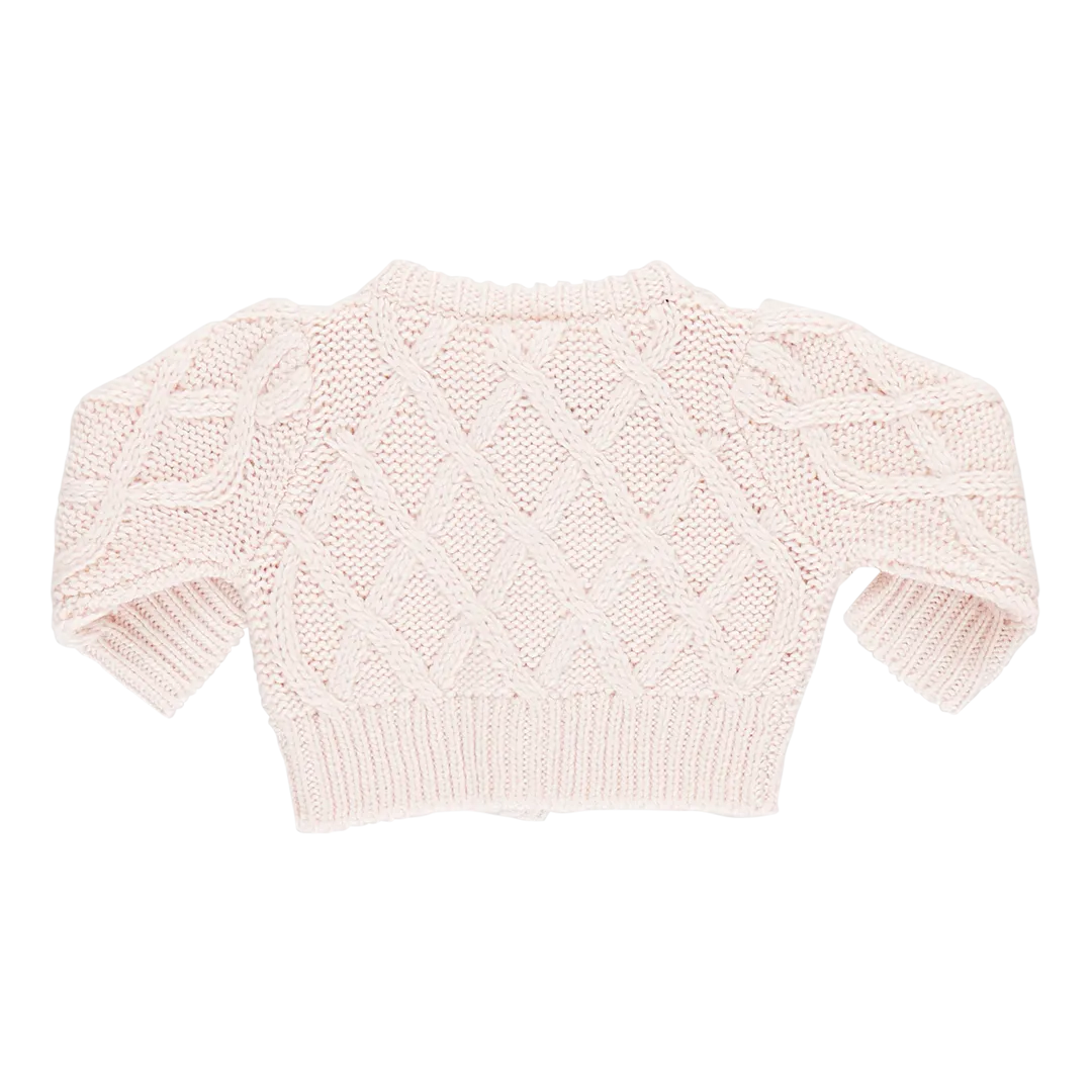 Baby Cuddle Blanket and Sweater Set - Pale Pink