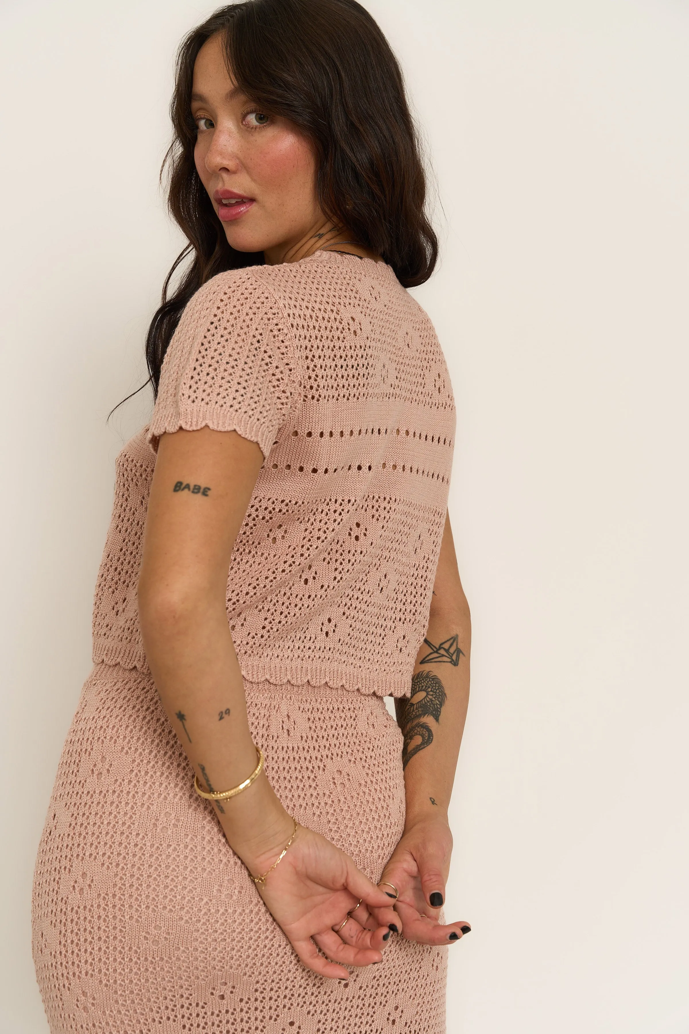 Camila Maxi Skirt - Rose