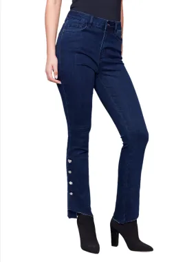 Charlie B Gem Button boot cut jeans