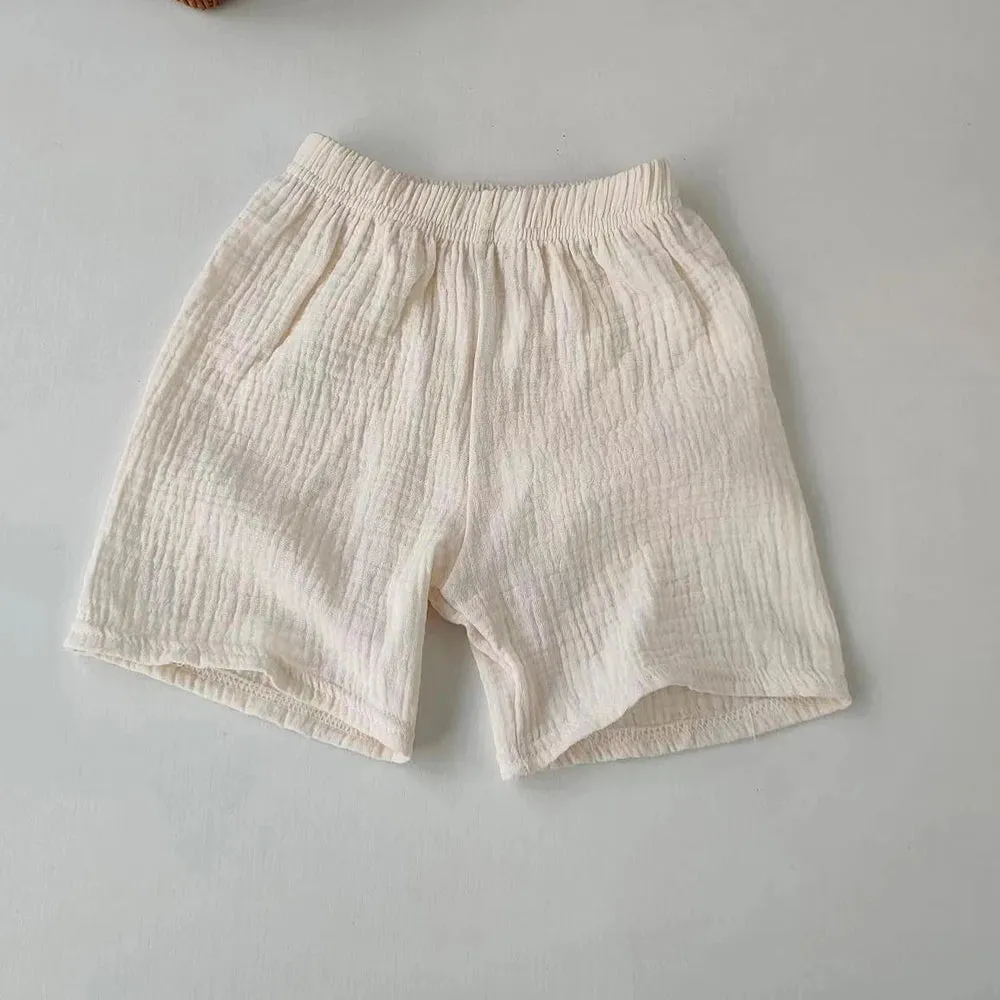 Children's Shorts Girls Boys Cotton Yarn Short Pants Summer Children's Girls Soft And Breathable Capris Baby Clothes