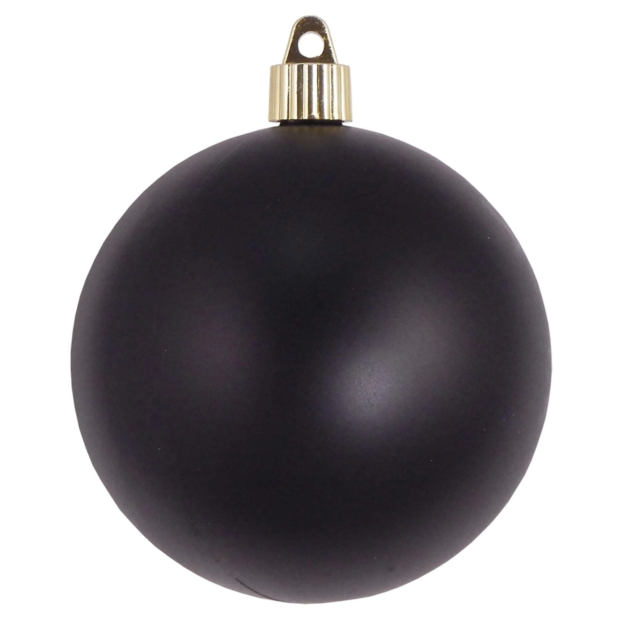 Christmas By Krebs 4" (100mm) Velvet Soot Black [4 Pieces] Solid Commercial Grade Indoor and Outdoor Shatterproof Plastic, UV and Water Resistant Ball Ornament Decorations