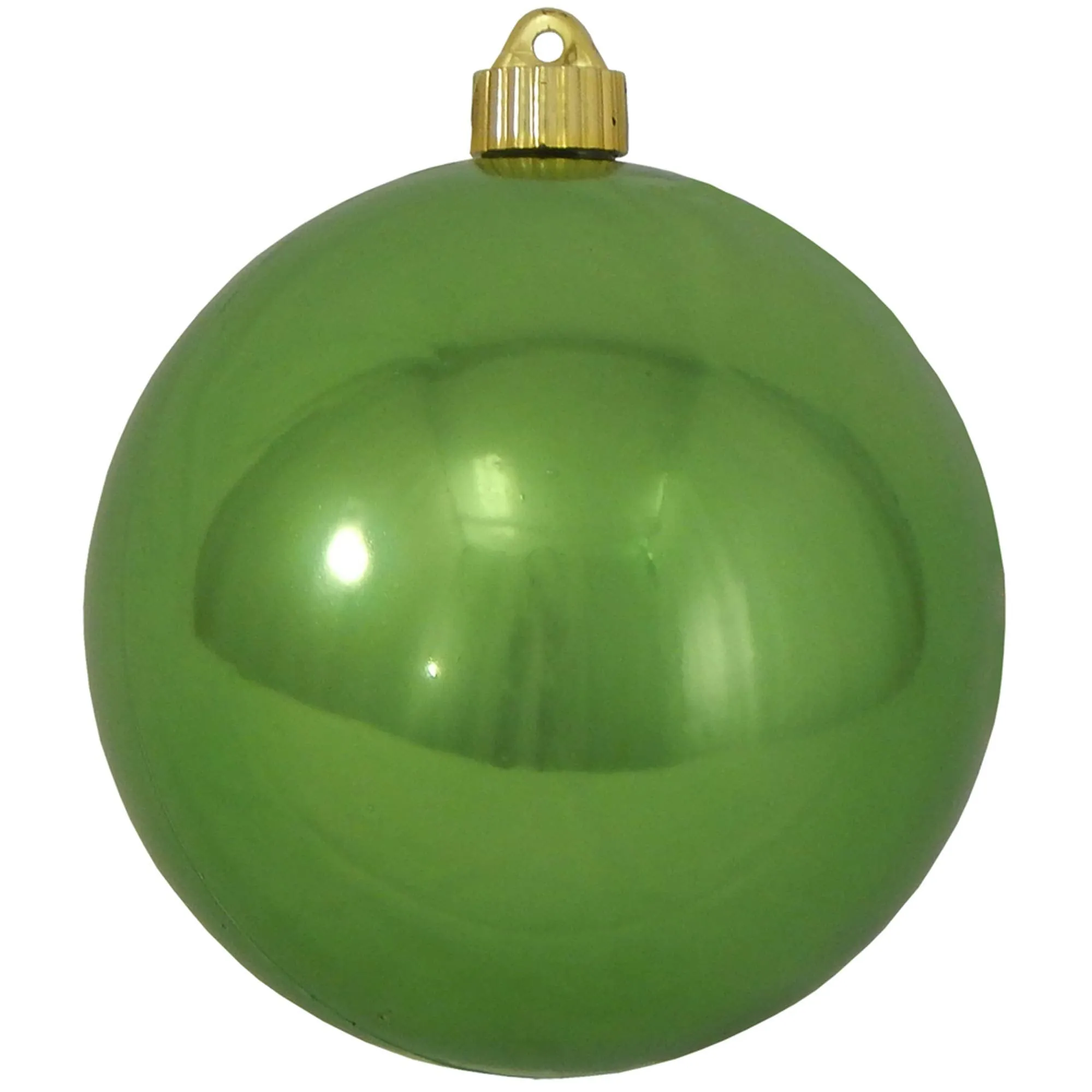 Christmas By Krebs 6" (150mm) Shiny Limeade Green [2 Pieces] Solid Commercial Grade Indoor and Outdoor Shatterproof Plastic, UV and Water Resistant Ball Ornament Decorations