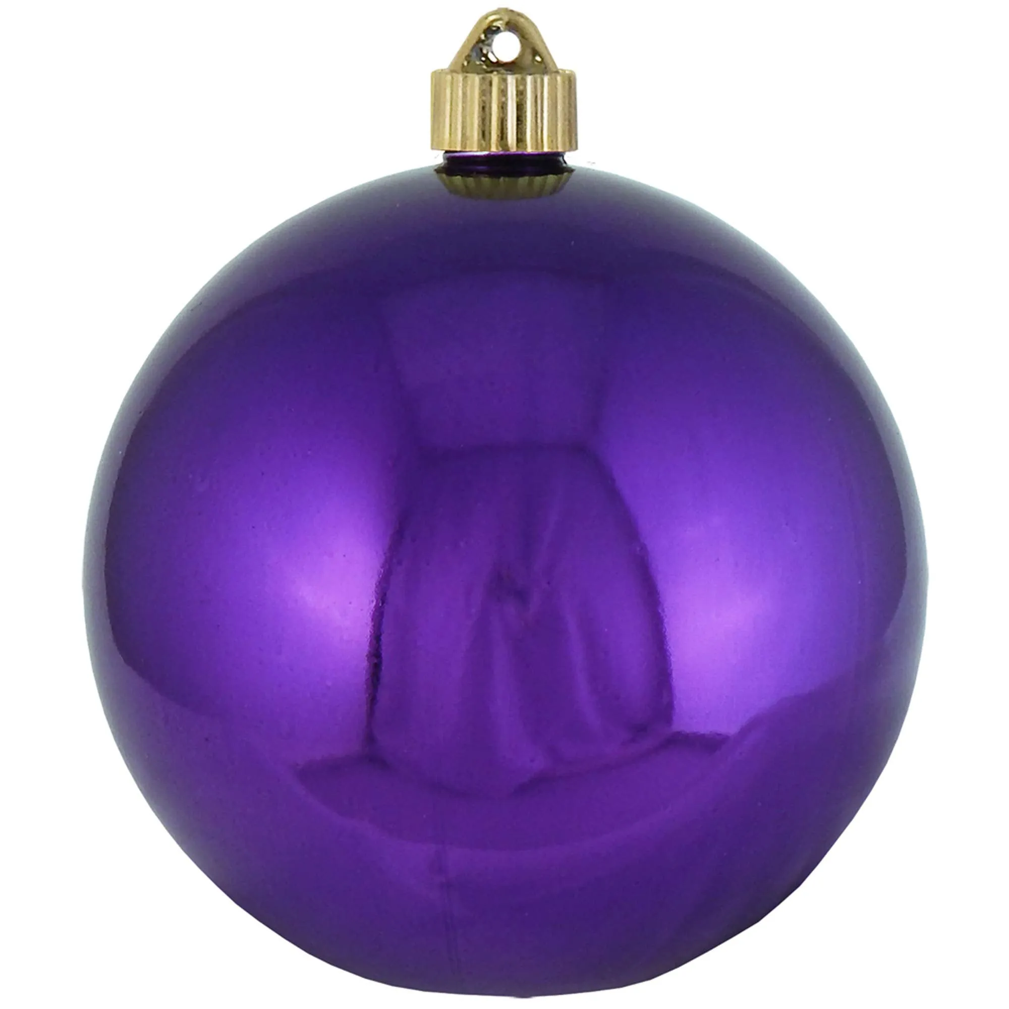 Christmas By Krebs 6" (150mm) Shiny Vivacious Purple [2 Pieces] Solid Commercial Grade Indoor and Outdoor Shatterproof Plastic, UV and Water Resistant Ball Ornament Decorations