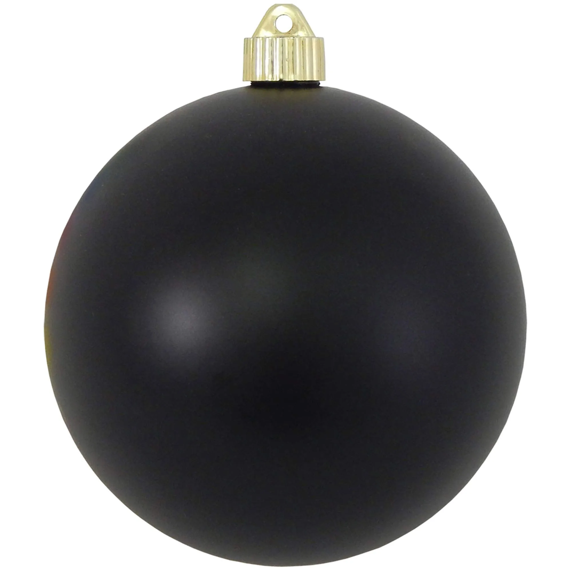 Christmas By Krebs 6" (150mm) Velvet Soot Black [2 Pieces] Solid Commercial Grade Indoor and Outdoor Shatterproof Plastic, UV and Water Resistant Ball Ornament Decorations