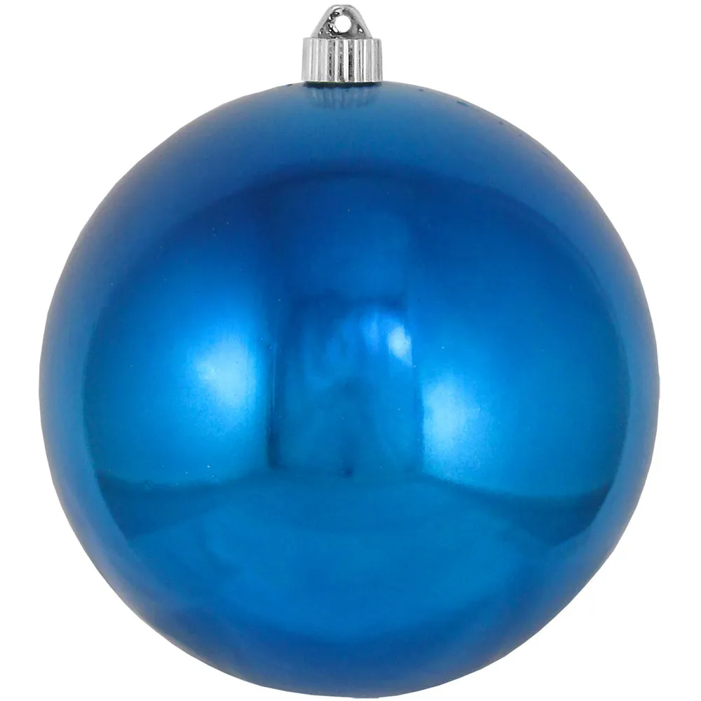 Christmas By Krebs 8" (200mm) Shiny Balmy Seas Blue [1 Piece] Solid Commercial Grade Indoor and Outdoor Shatterproof Plastic, UV and Water Resistant Ball Ornament Decorations