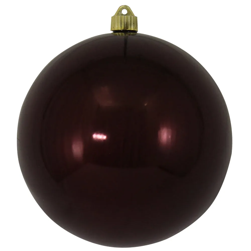 Christmas By Krebs 8" (200mm) Shiny Hot Java Brown [1 Piece] Solid Commercial Grade Indoor and Outdoor Shatterproof Plastic, UV and Water Resistant Ball Ornament Decorations