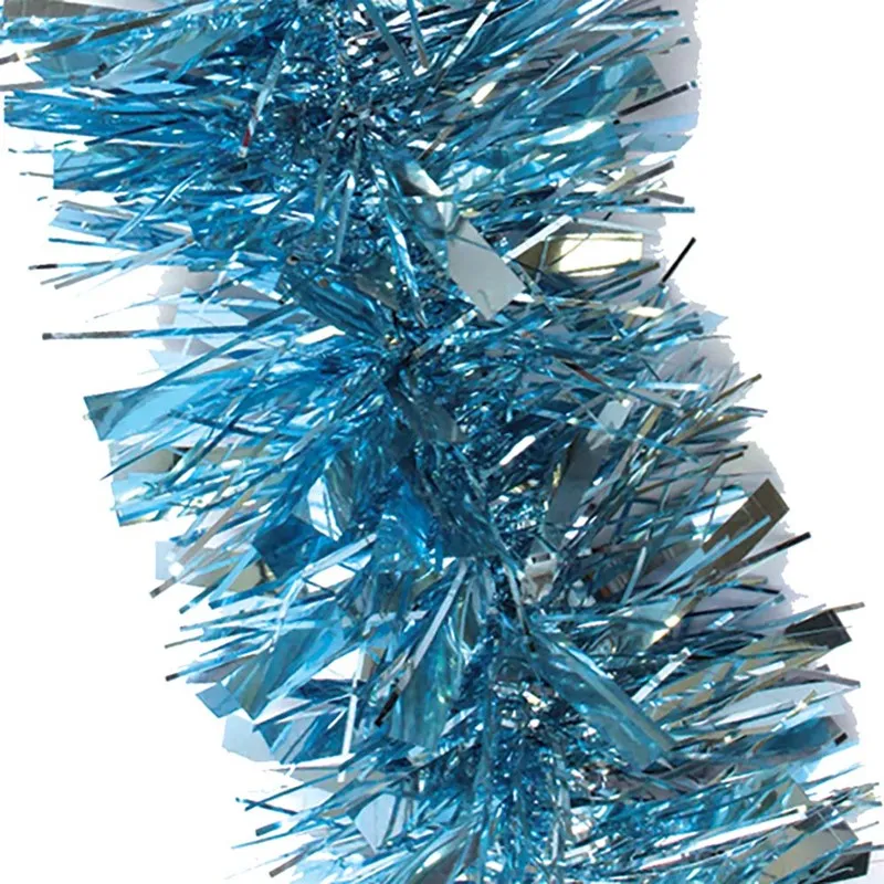 Christmas Chunky Tinsel Pale Blue 2m