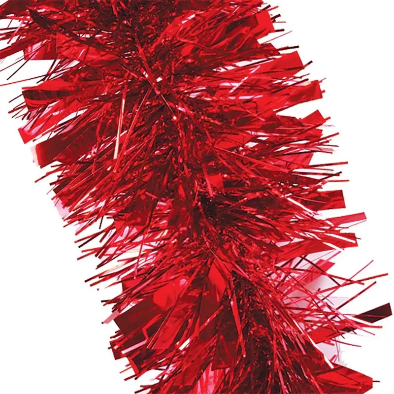 Christmas Chunky Tinsel Red 2m