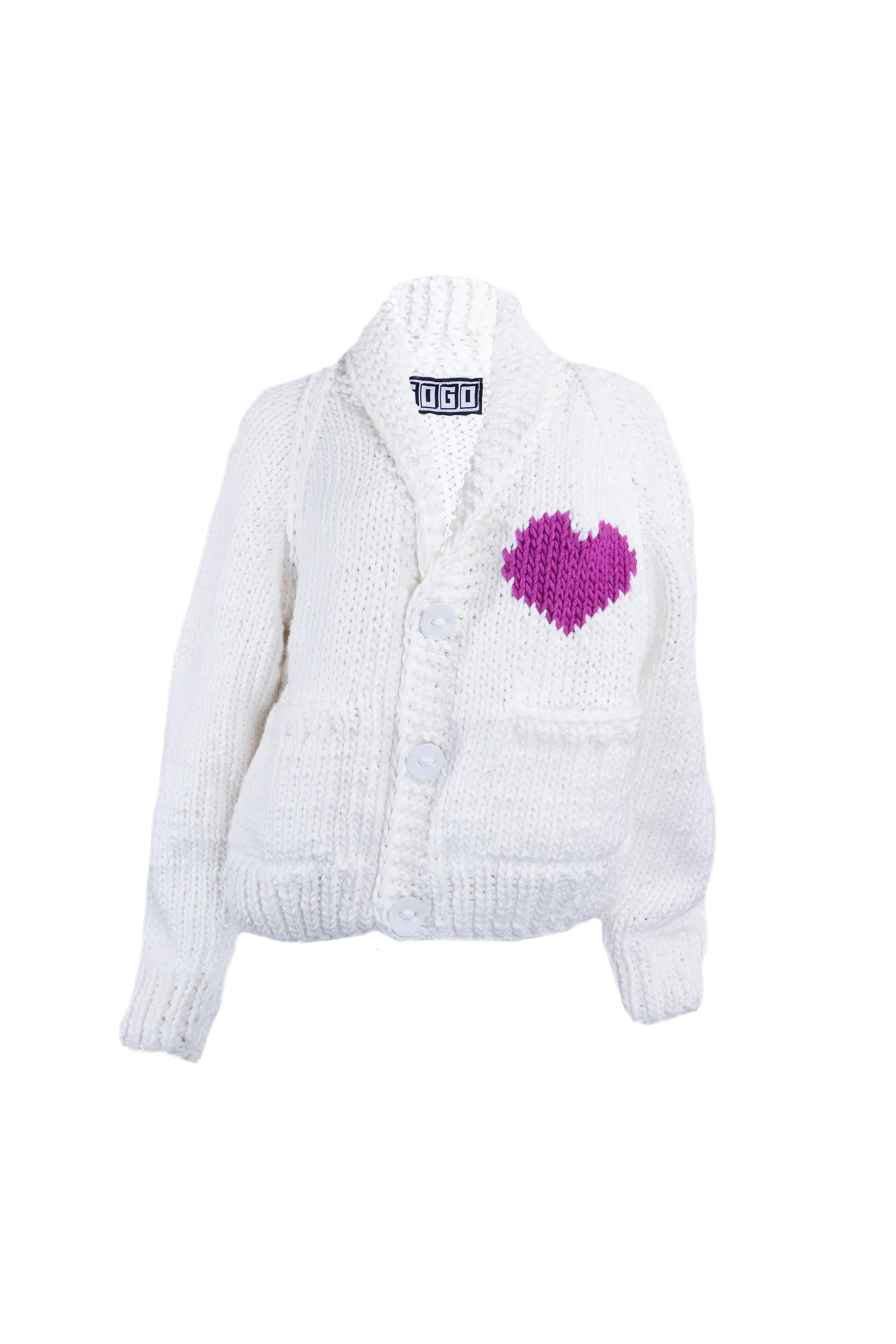 Chunky Cotton Heart Cardi
