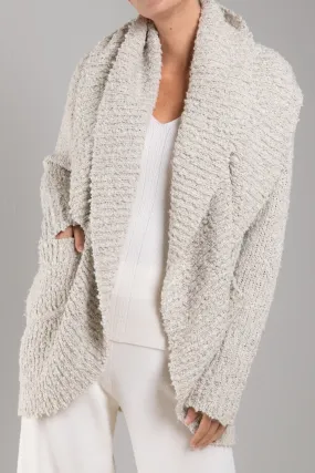 CHUNKY SHAWL COLLAR CARDIGAN