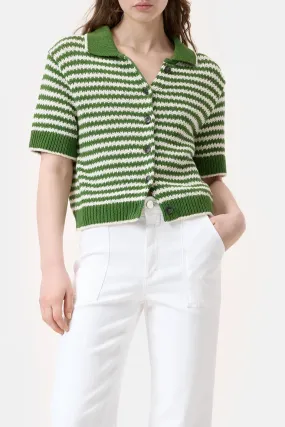 CLOSED Knitted cardigan in organic cotton - matcha green