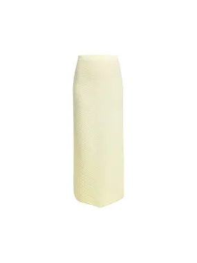 Cotton Rib Midi Skirt