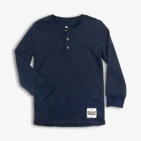 Craftsman Thermal Henley, Indigo