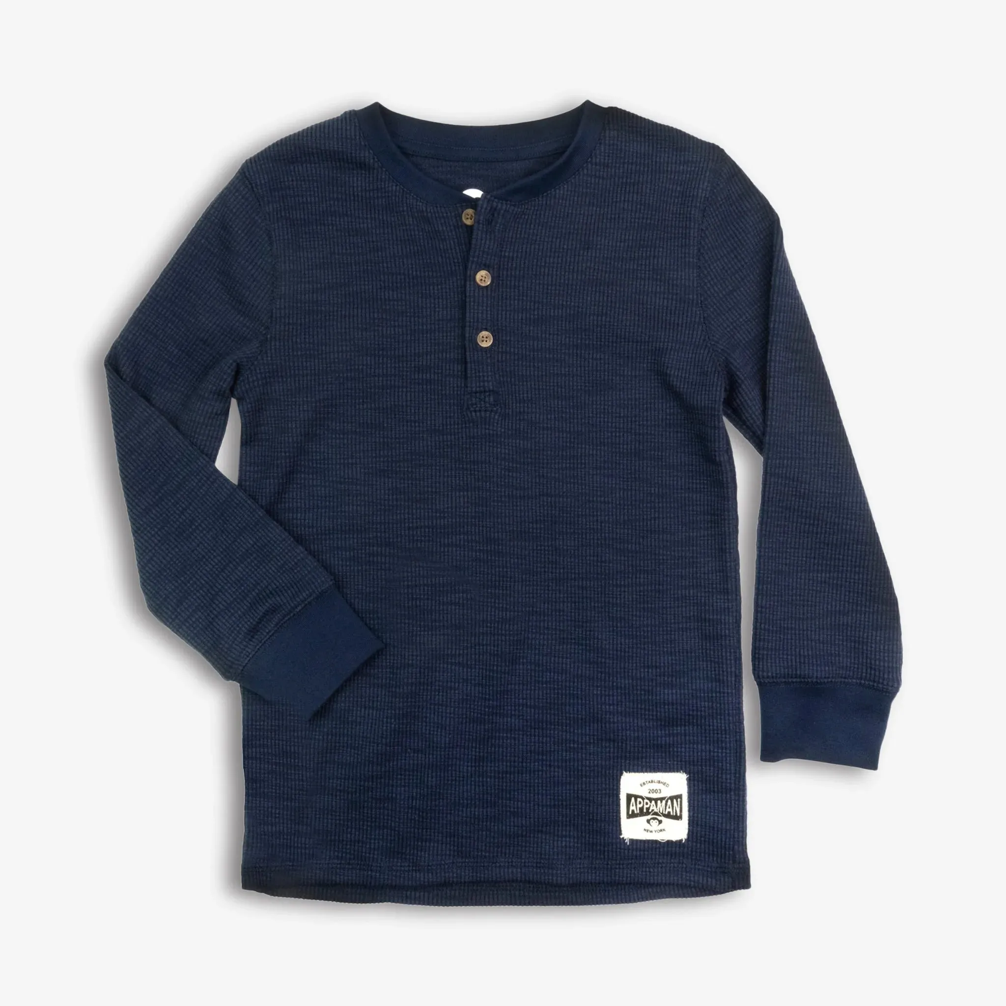 Craftsman Thermal Henley, Indigo