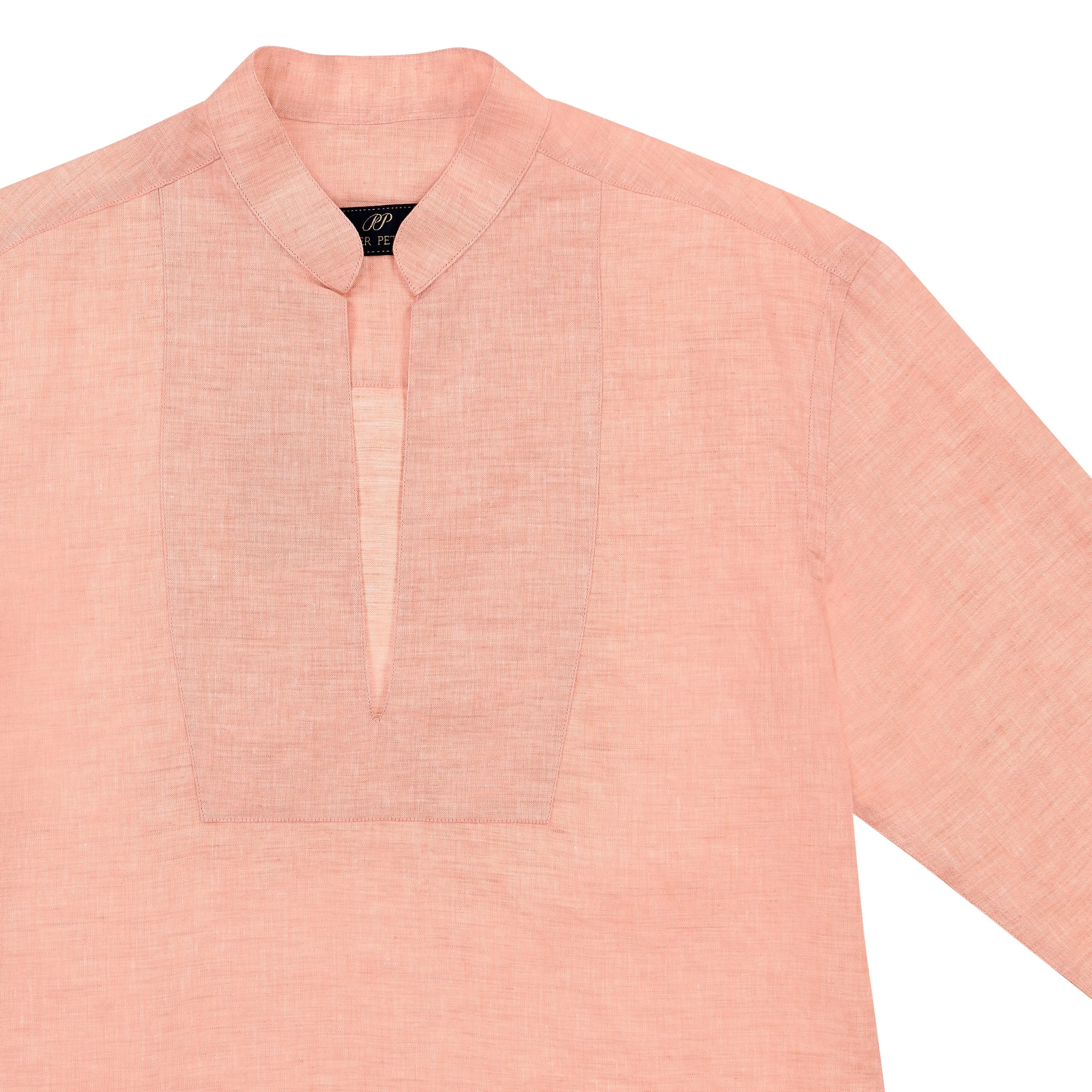 Cuba Linen Shirt - Orange