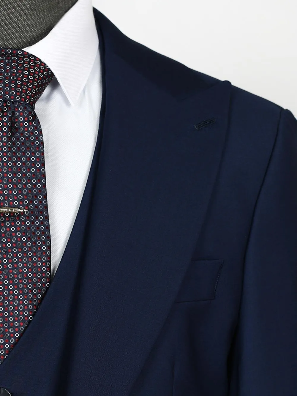 Dark Blue Pure Linen Men Summer Suit