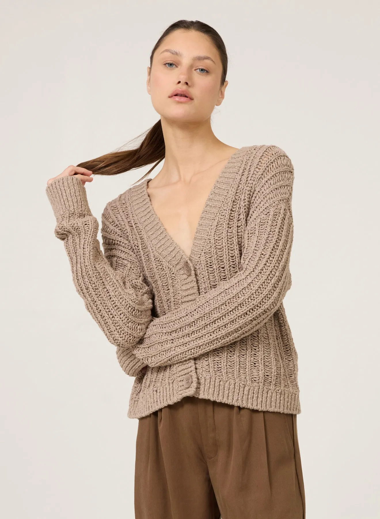 Elba Cardigan - Stone