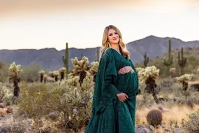 Euc- no slip Evergreen Dream -Beautiful boho inspired gown - (TEEN-ADULT)