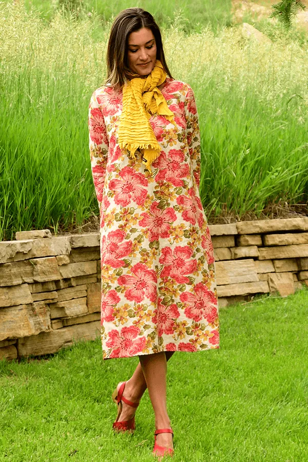 floral linen dress
