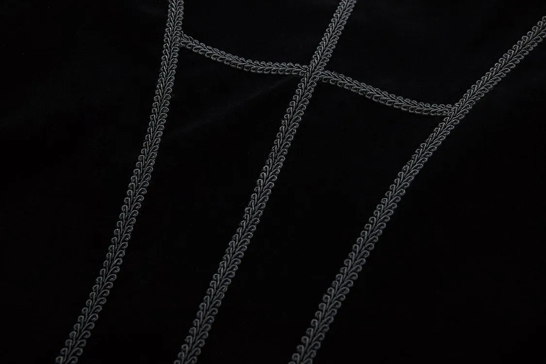 Gothic noble velvet pleated cocktail jacket JW104