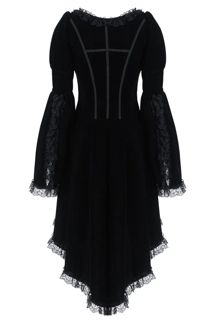 Gothic noble velvet pleated cocktail jacket JW104