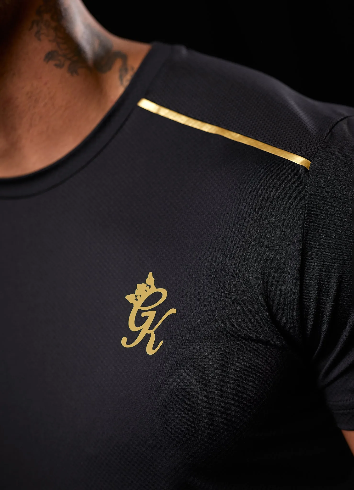 Gym King Flex Tee - Black/Gold