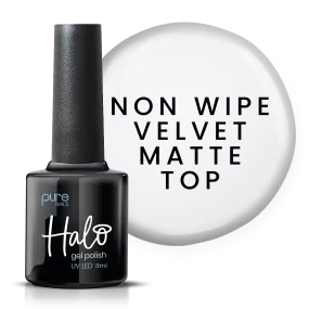 Halo Gel Polish 8ml Velvet Matte Top Coat Non-Wipe 8ml
