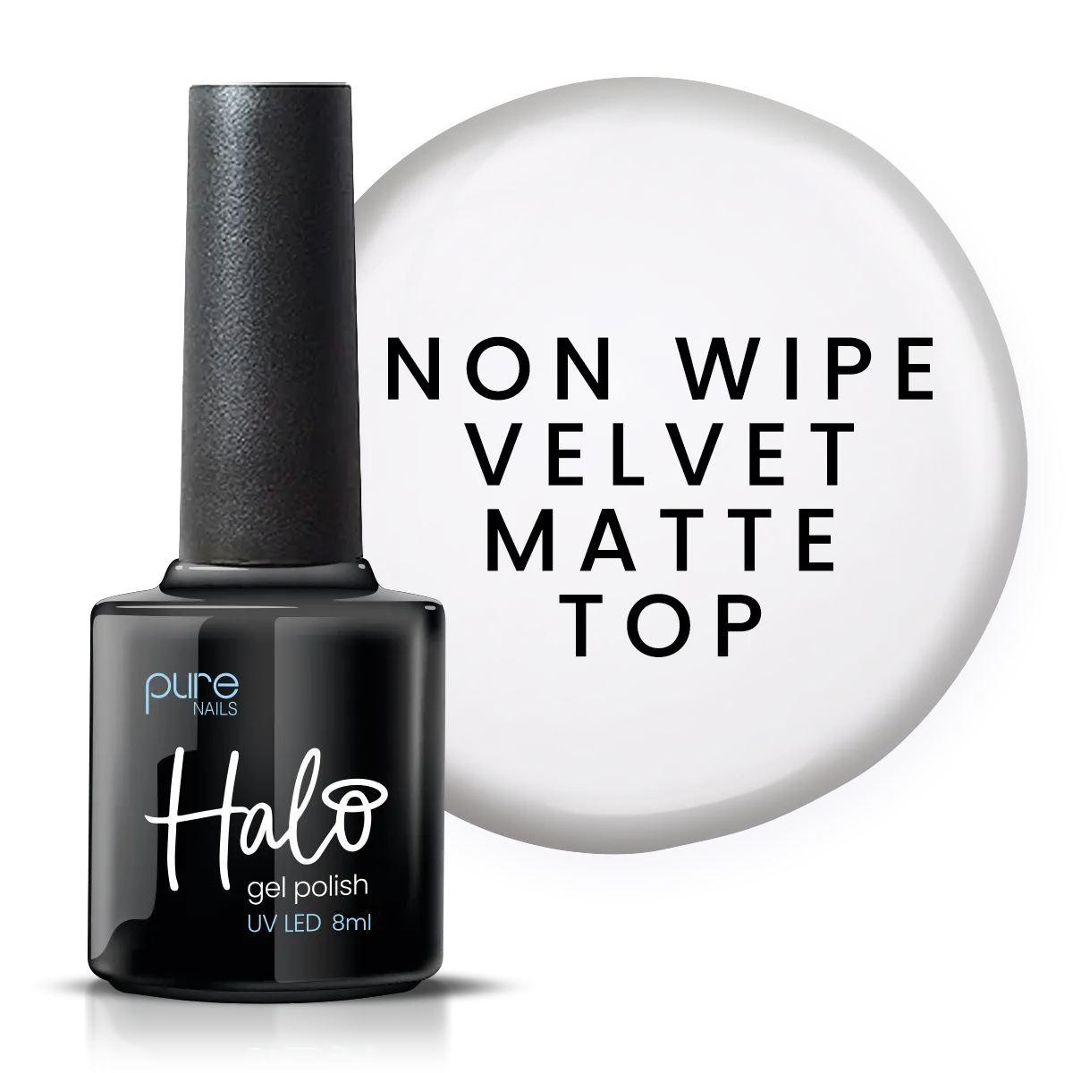 Halo Gel Polish 8ml Velvet Matte Top Coat Non-Wipe 8ml