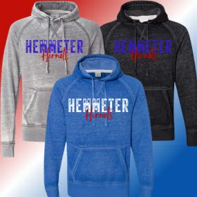 Hemmeter Elementary - Simple Stamped Acid Wash Hoodie (Adult) - MADE TO ORDER/TWO WEEKS