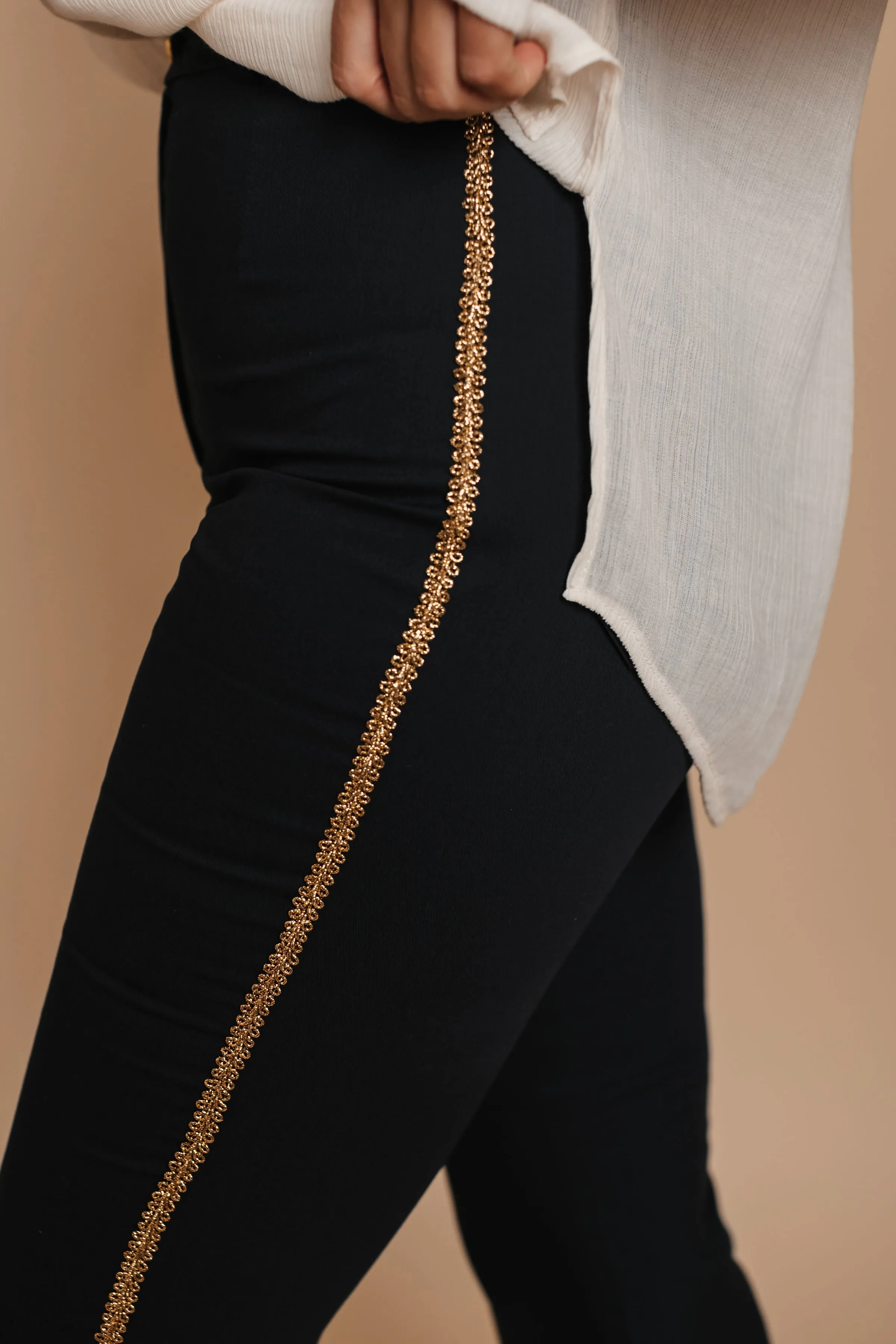 Italian Navy Pants with gold details by BYNES NEW YORK | Apparel & Accessories