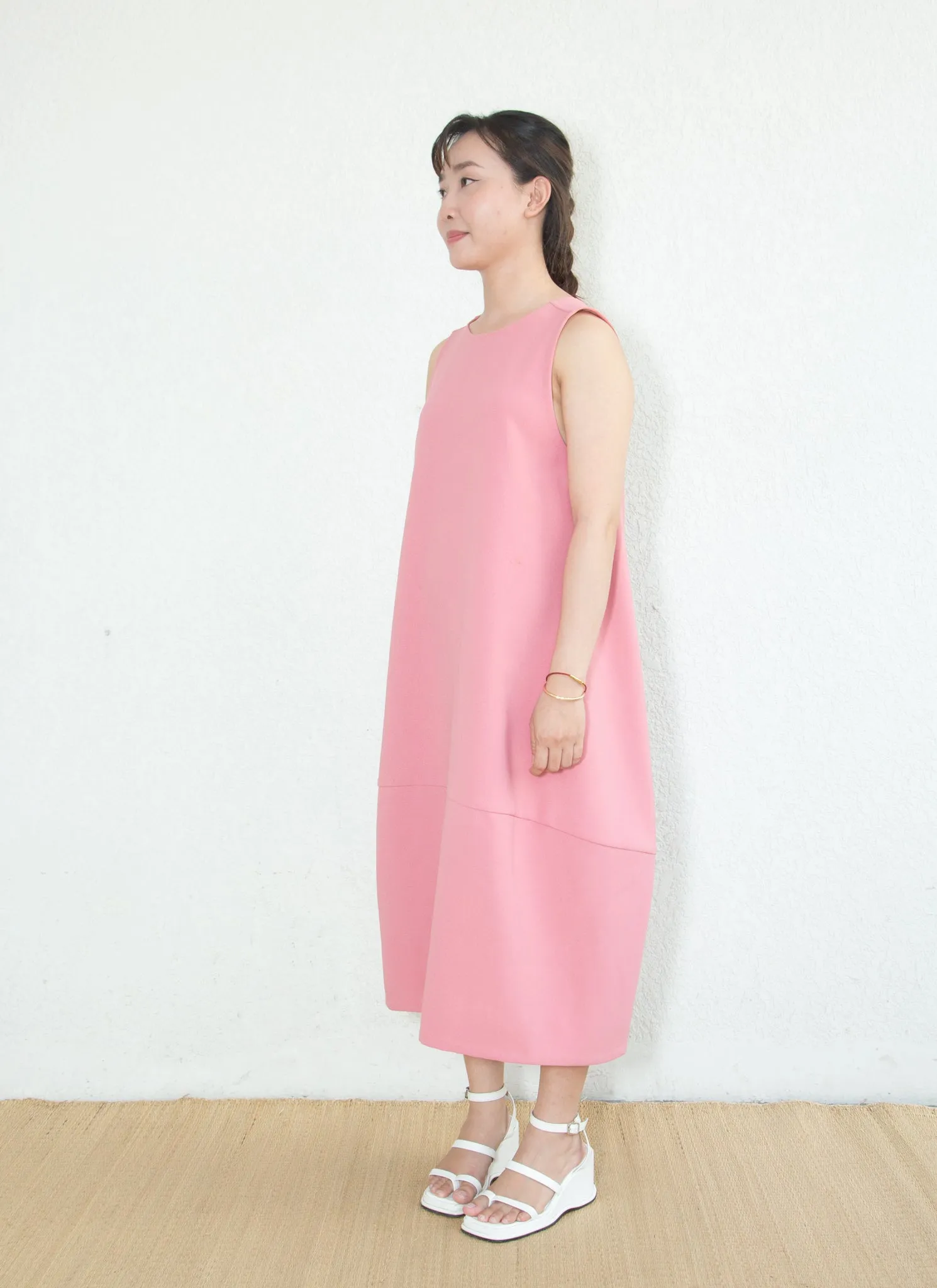 Jar Sleeveless Back V Panel Dress - Sunset Pink