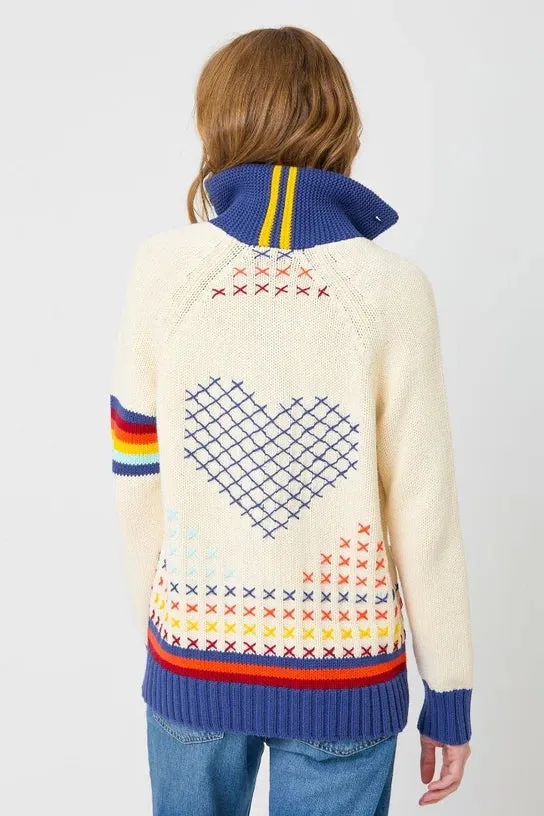 Kerri Rosenthal Joy Imperfect Heart Sweater Coat