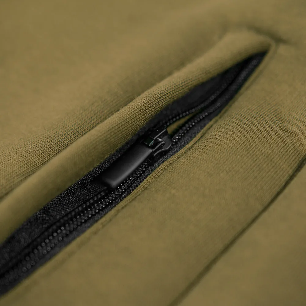 KUMU COCOON SWEATSHORTS - KHAKI