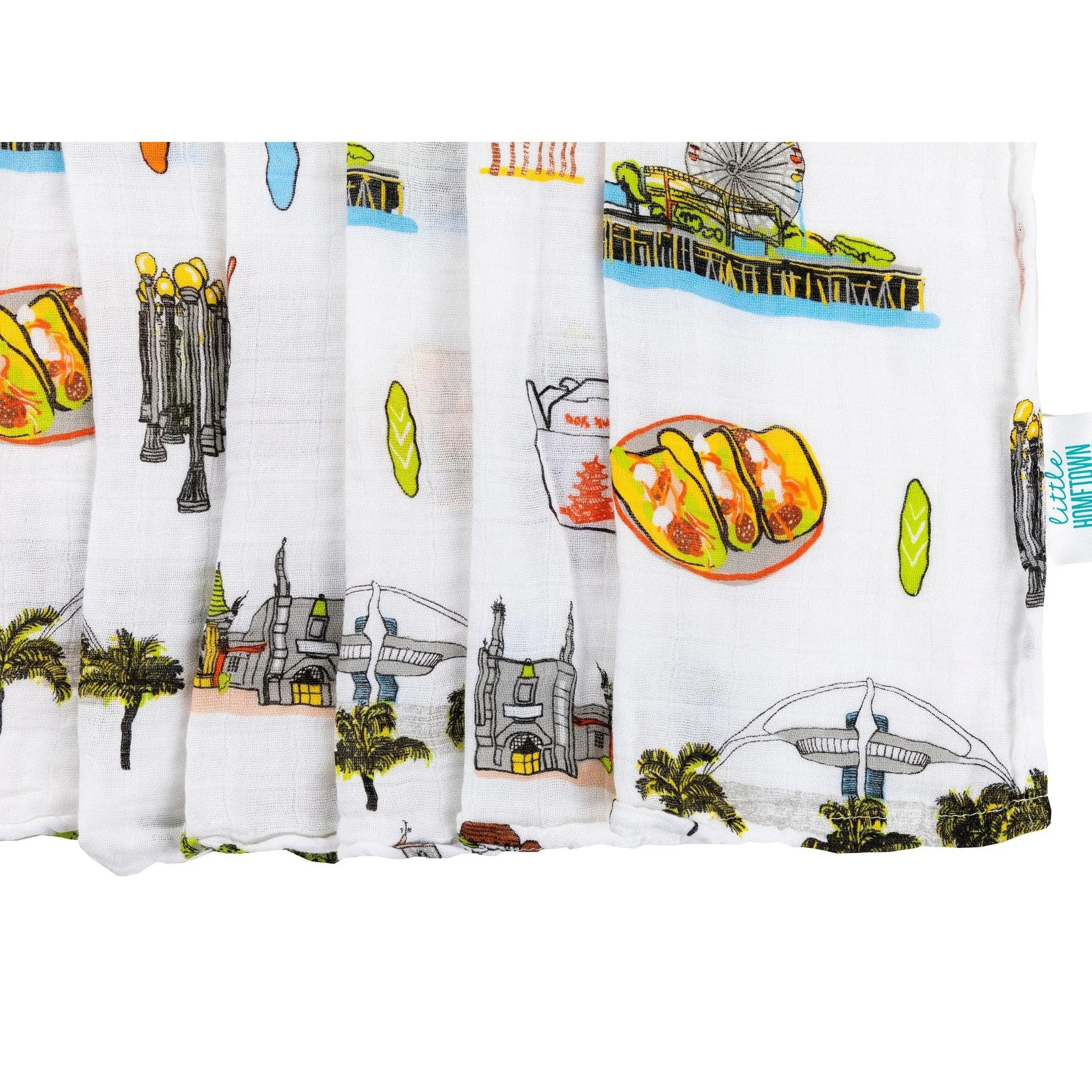 Los Angeles Baby Muslin Swaddle Receiving Blanket