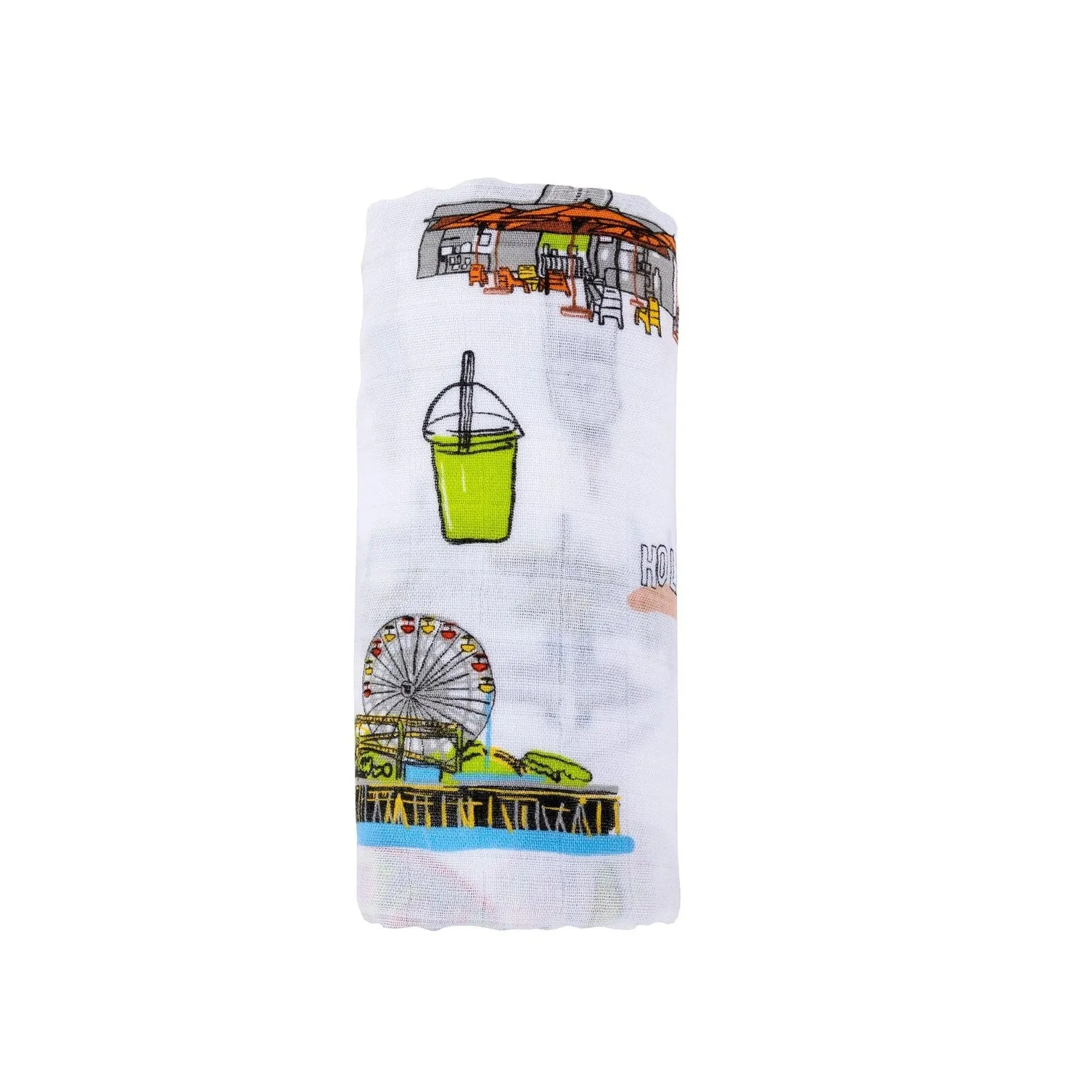 Los Angeles Baby Muslin Swaddle Receiving Blanket