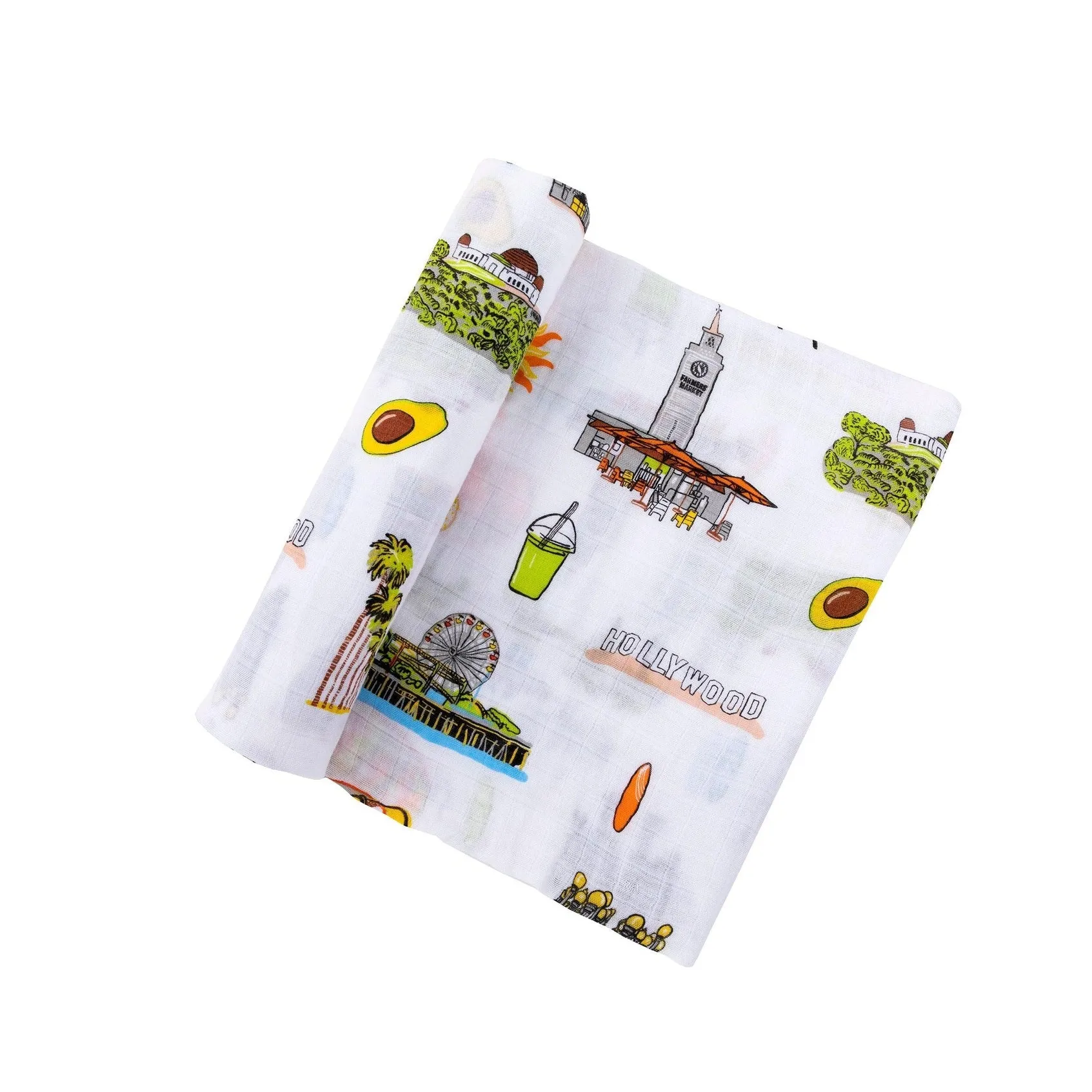 Los Angeles Baby Muslin Swaddle Receiving Blanket