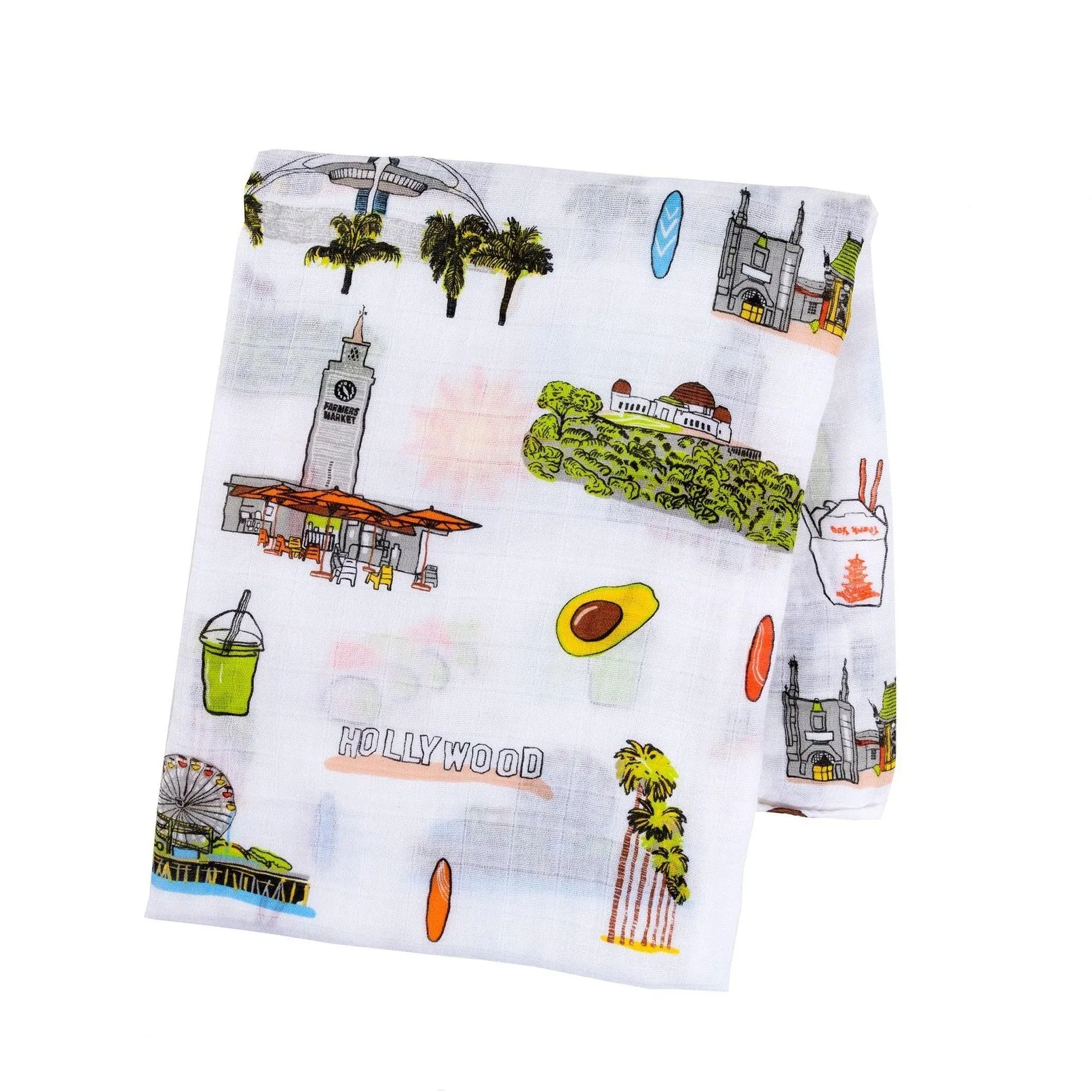 Los Angeles Baby Muslin Swaddle Receiving Blanket