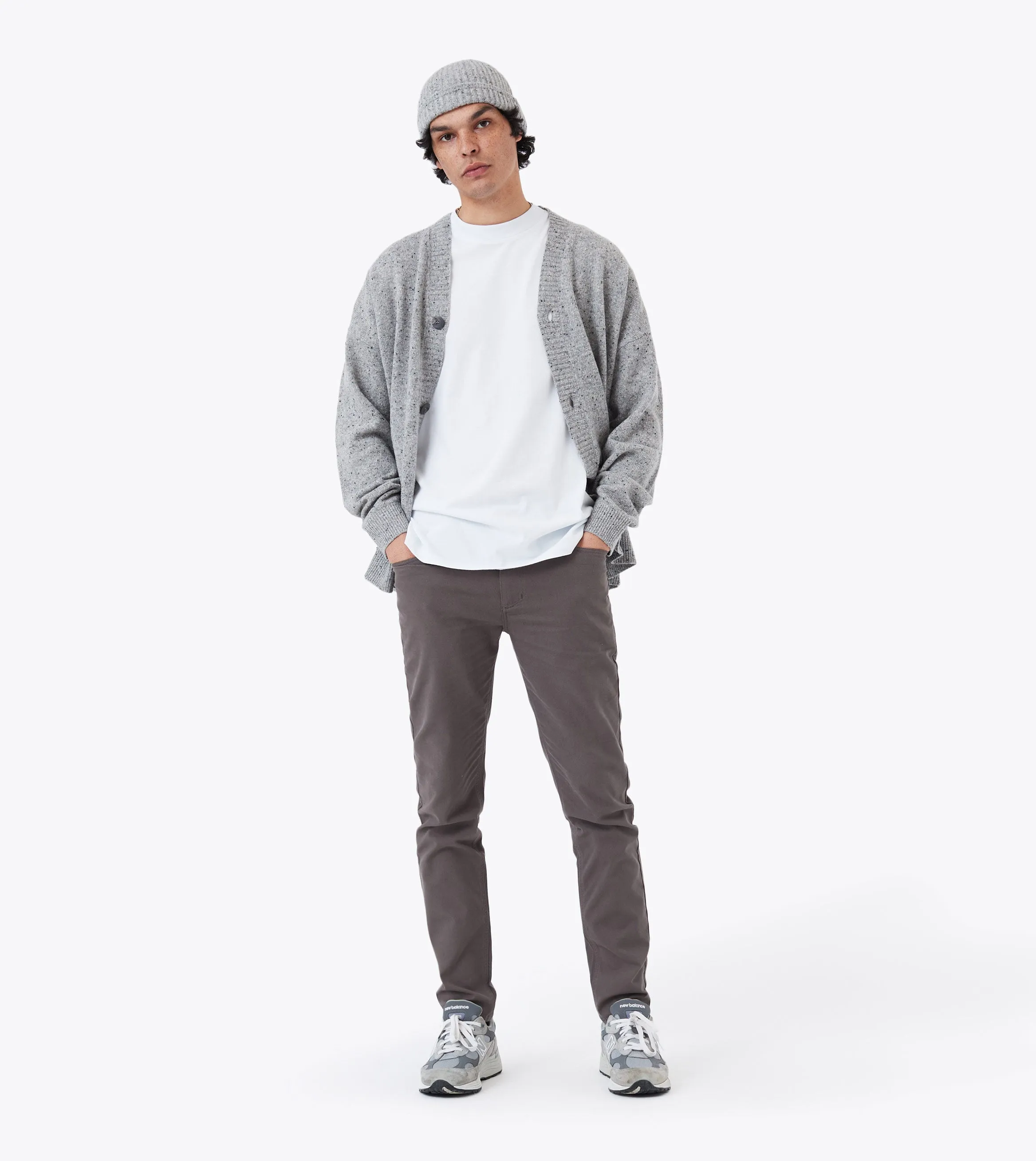 Lowgo Cardigan Grey Flec