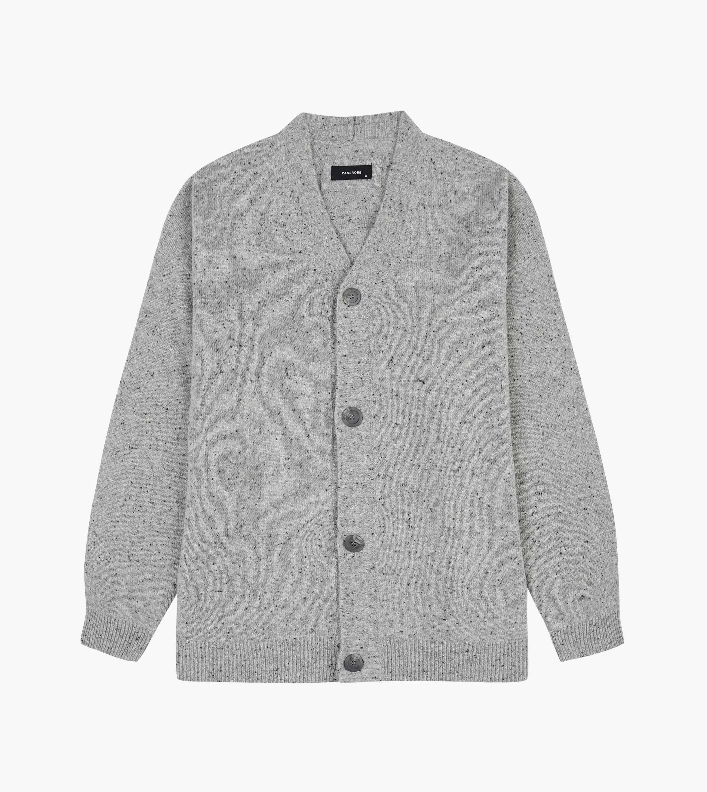 Lowgo Cardigan Grey Flec