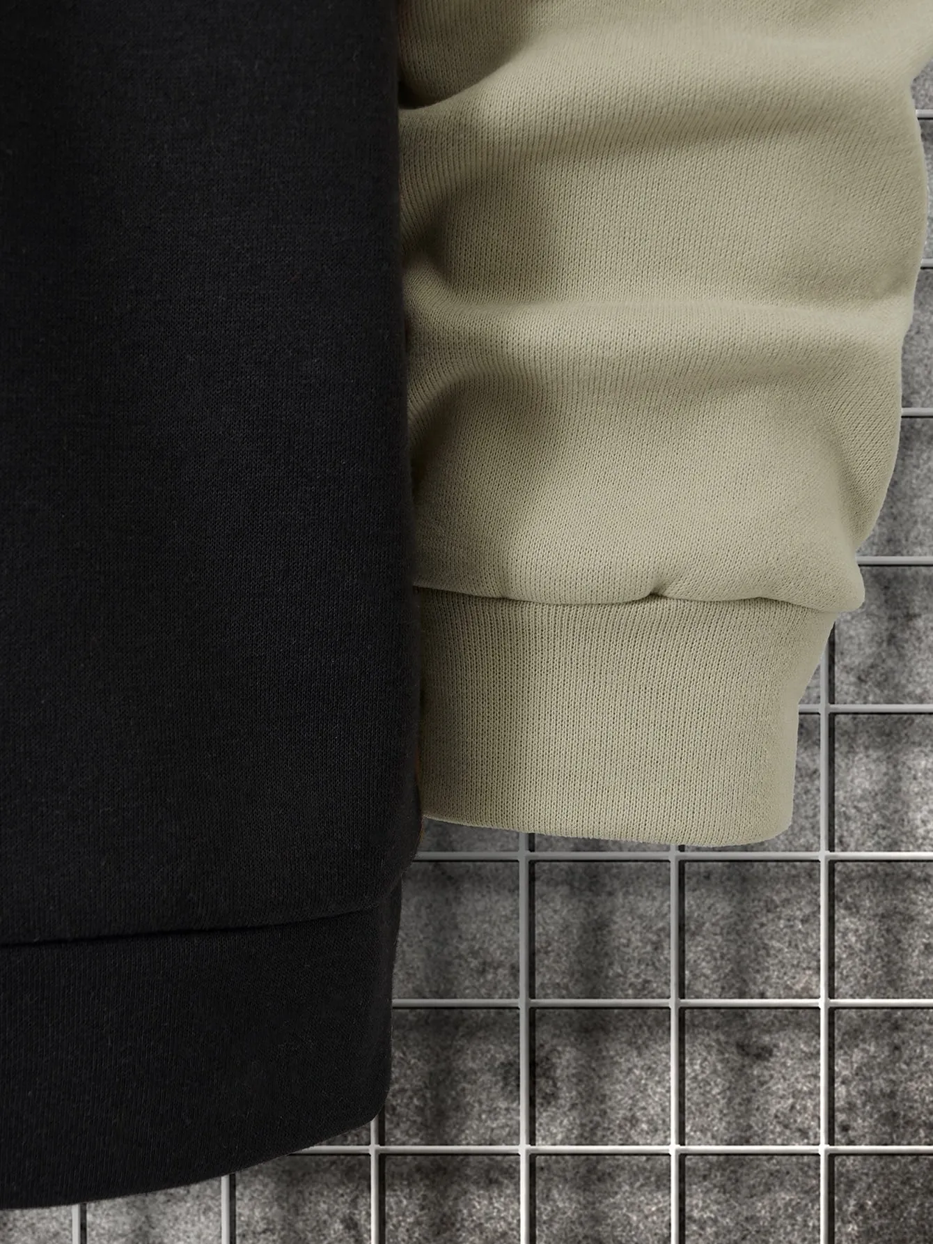 Men Color Block Thermal Pullover & Drawstring Waist Sweatpants