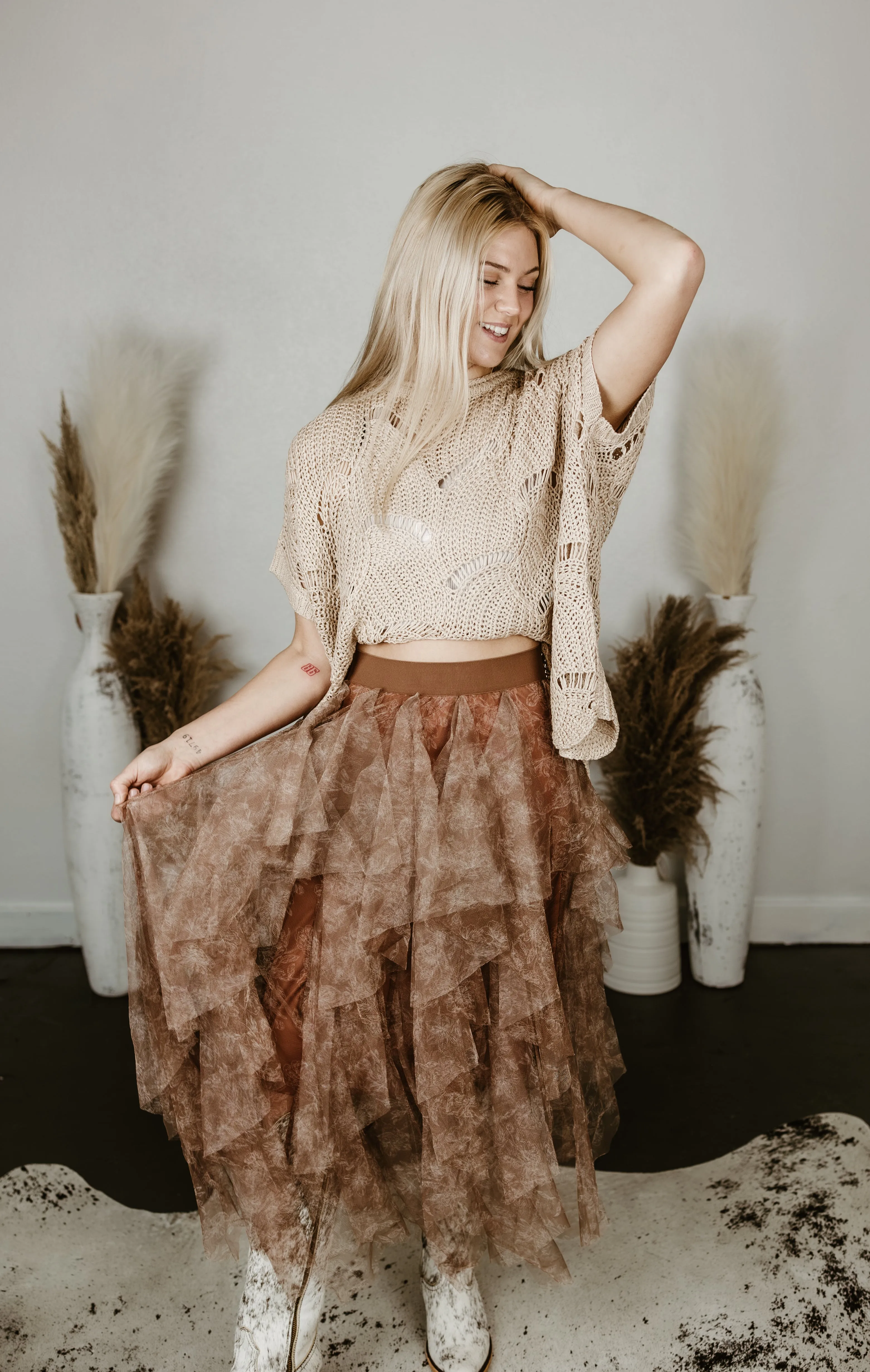Mesh Layered Ballerina Skirt